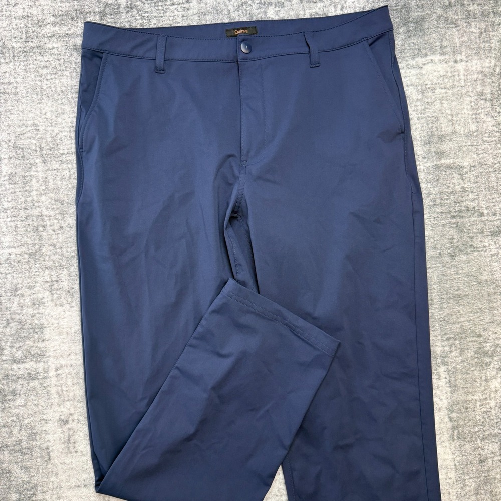 Quince ProTech‎ Golf Pants Mens 36x32 Blue Performance Chino Straight Commuter
